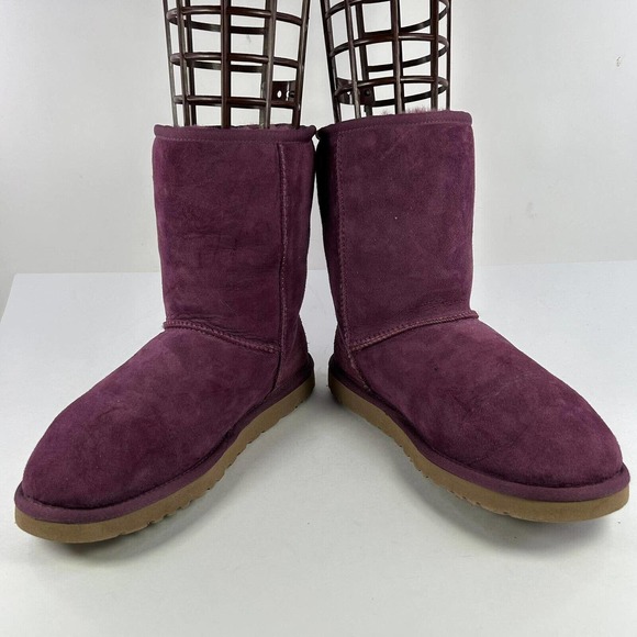UGG Australia Women's Sheepskin Short Boot US 9 Purple Winter Boots 5825 - Picture 4 of 15